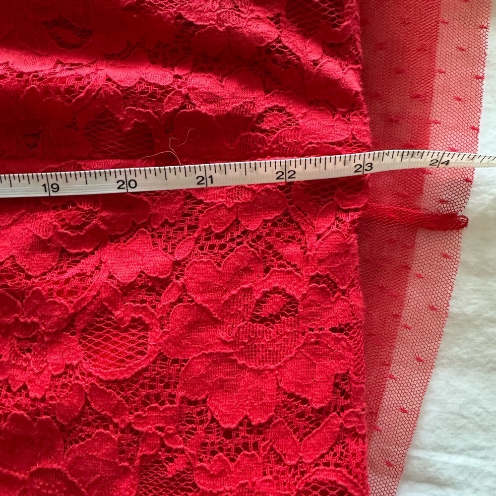 BCBGMaxAzria Red Lace Mini Dress - Picture 8 of 9